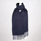 Tartan Weaving Mill 100% Pure Cashmere Scarf - Made in Scotland - Navy - Heritage Of Scotland -