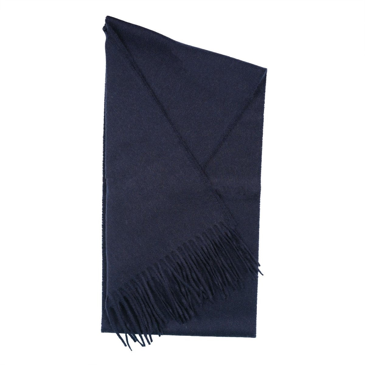 Tartan Weaving Mill 100% Pure Cashmere Scarf - Made in Scotland - Navy - Heritage Of Scotland -