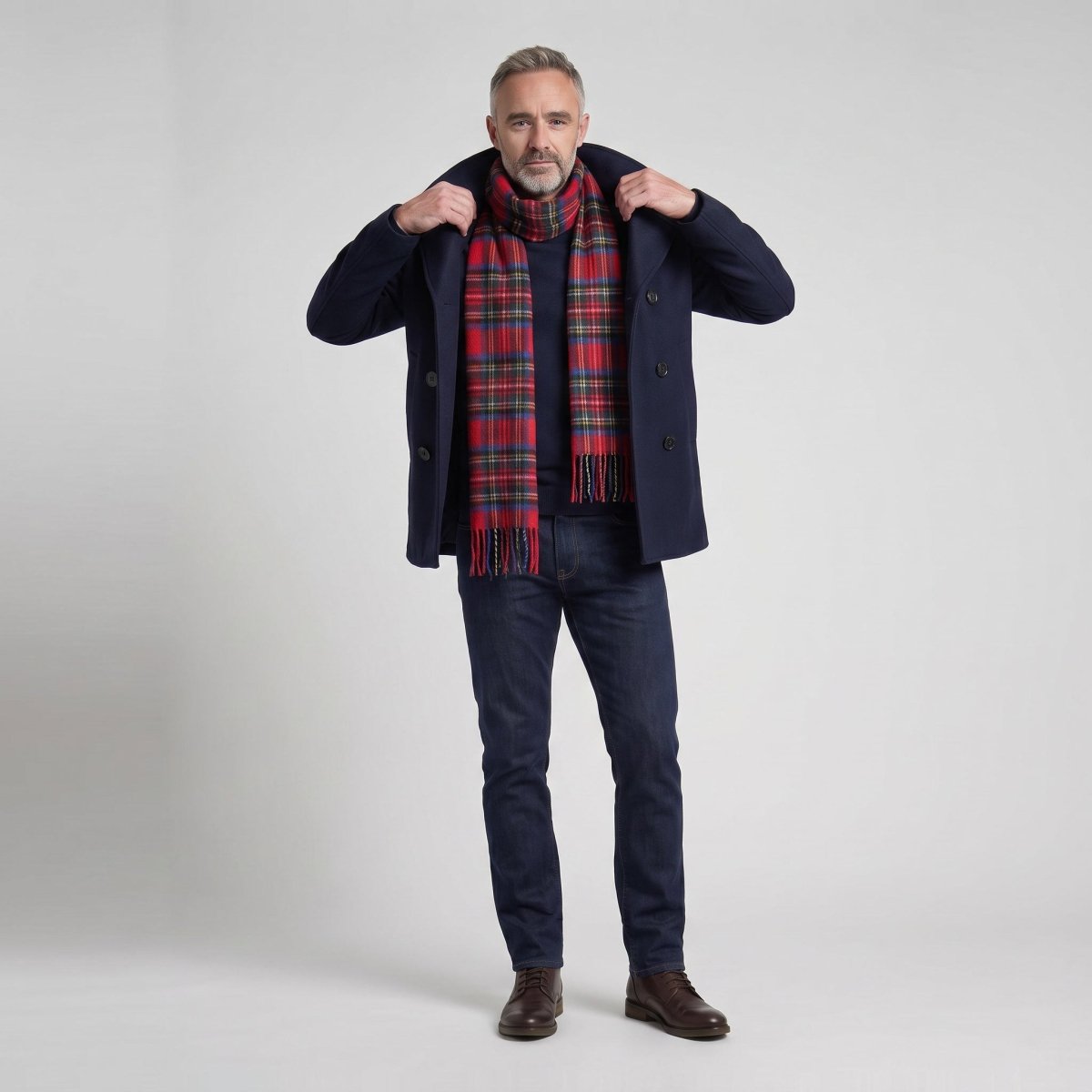 Tartan Weaving Mill 100% Pure Cashmere Scarf - Made in Scotland - Stewart Royal - Heritage Of Scotland -