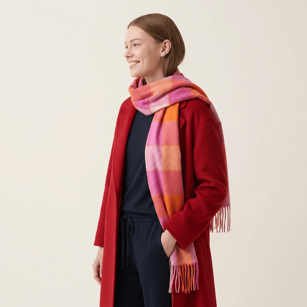 Tartan Weaving Mill 100% Pure Cashmere Scarf - Made in Scotland - Summer Block - Heritage Of Scotland -
