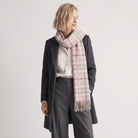 Tartan Weaving Mill 100% Pure Cashmere Scarf - Made in Scotland - THOMSON PINK - Heritage Of Scotland -