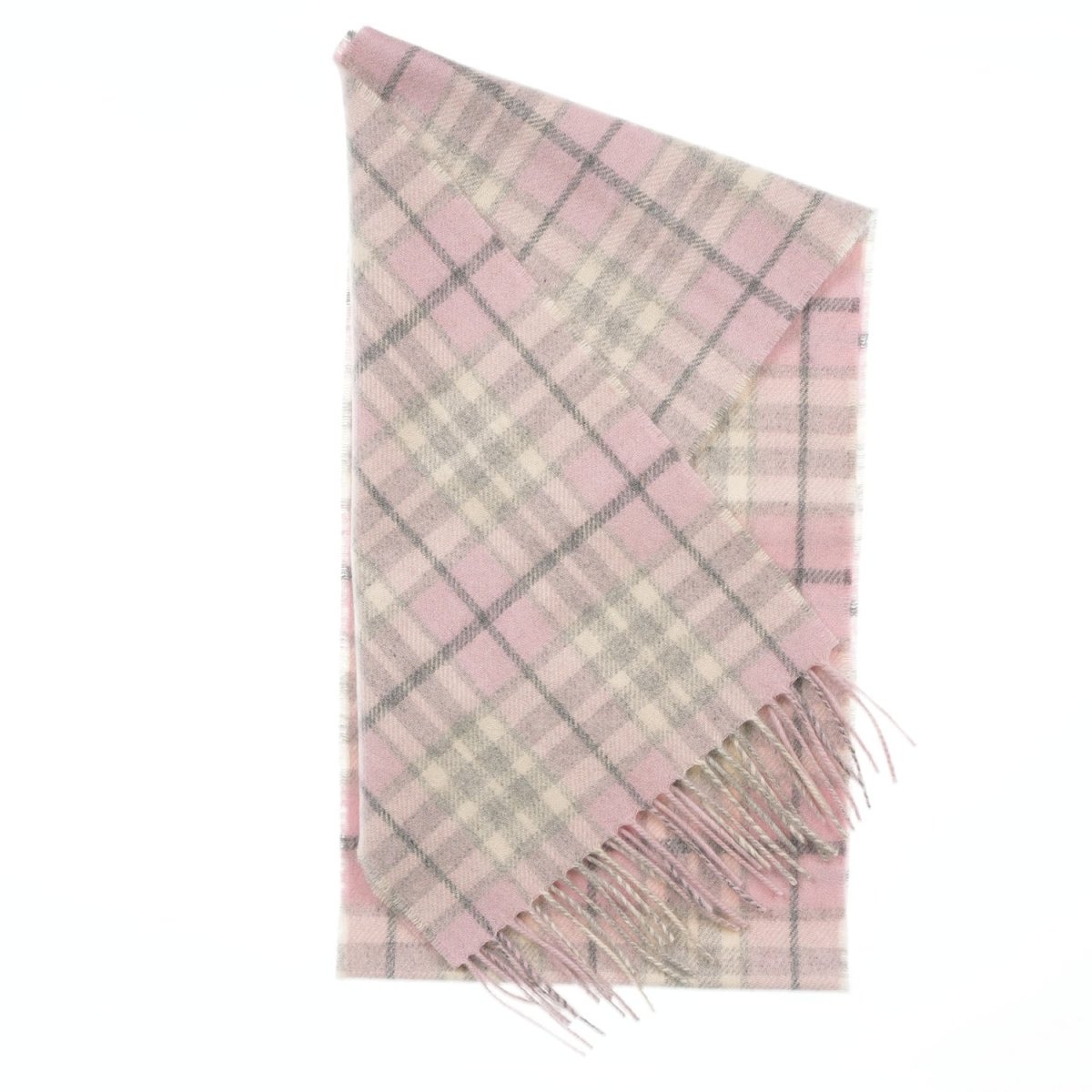 Tartan Weaving Mill 100% Pure Cashmere Scarf - Made in Scotland - THOMSON PINK - Heritage Of Scotland -