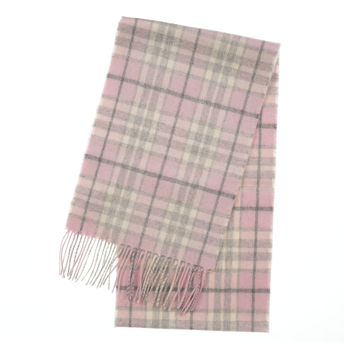 Tartan Weaving Mill 100% Pure Cashmere Scarf - Made in Scotland - THOMSON PINK - Heritage Of Scotland -