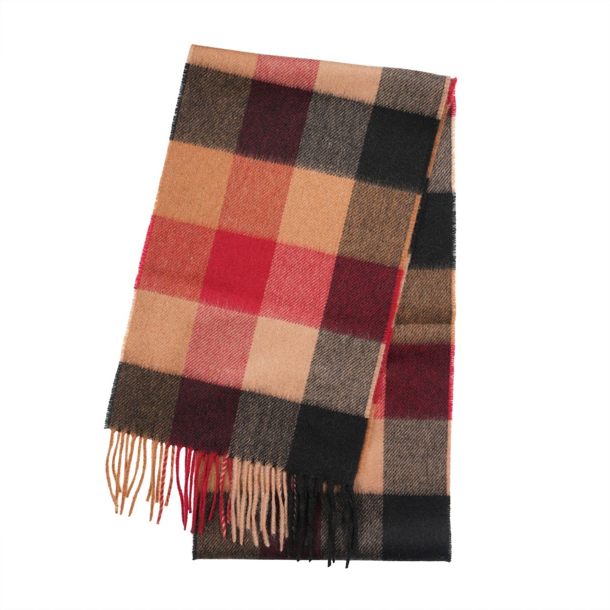 Tartan Weaving Mill 100% Pure Cashmere Scarf - Made in Scotland - Vicuna Block - Heritage Of Scotland -