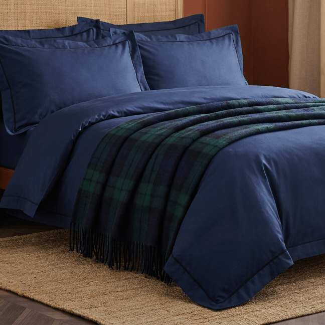 Tartan Wool Blend Blanket Throw – Soft Plaid Sofa & Bed Blanket - Black Watch - Heritage Of Scotland -