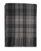 Tartan Wool Blend Blanket Throw – Soft Plaid Sofa & Bed Blanket - Buchanan Grey - Heritage Of Scotland -