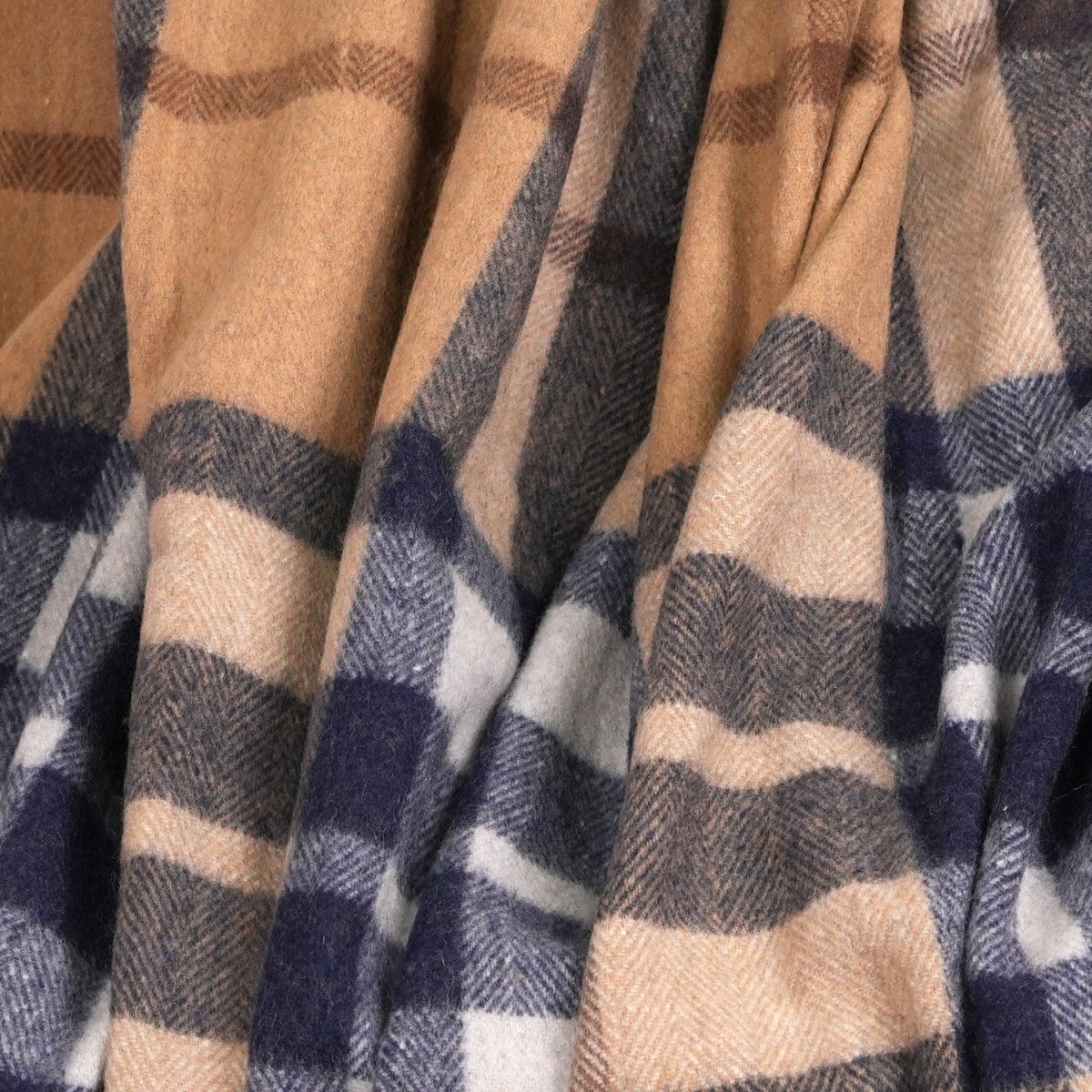 Tartan Wool Blend Blanket Throw – Soft Plaid Sofa & Bed Blanket - Exploded Scotty Thomson Camel - Heritage Of Scotland -