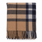 Tartan Wool Blend Blanket Throw – Soft Plaid Sofa & Bed Blanket - Exploded Scotty Thomson Camel - Heritage Of Scotland -