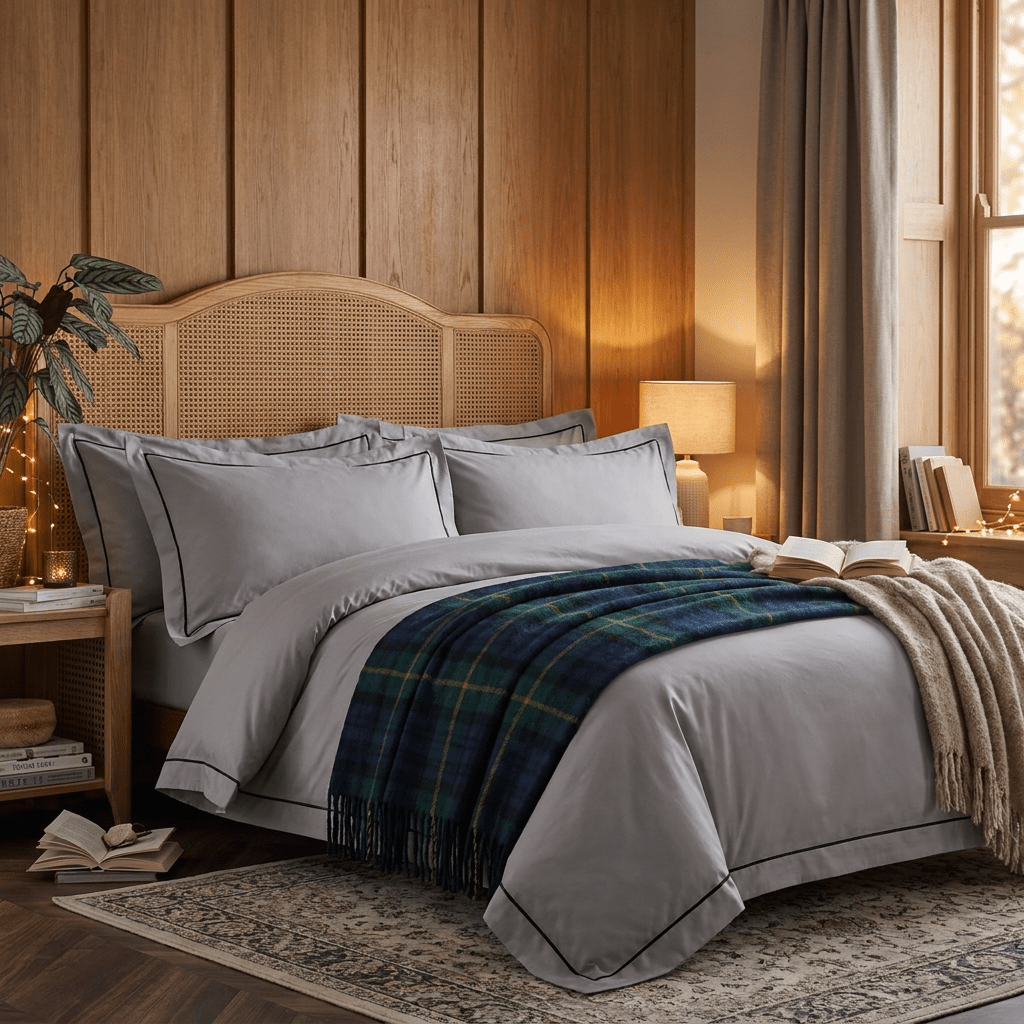 Tartan Wool Blend Blanket Throw – Soft Plaid Sofa & Bed Blanket - Gordon - Heritage Of Scotland -
