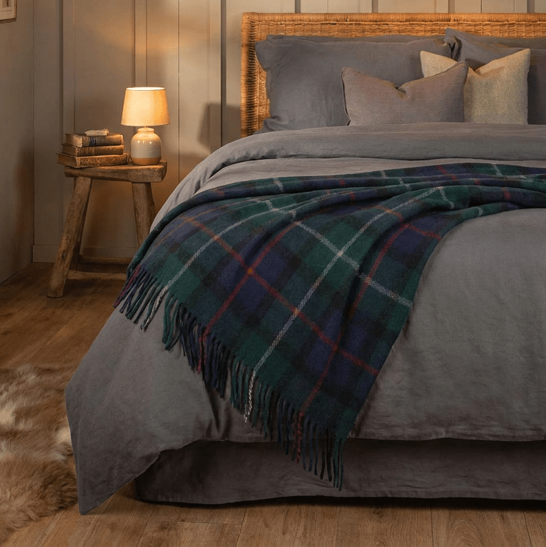Tartan Wool Blend Blanket Throw – Soft Plaid Sofa & Bed Blanket - Mackenzie - Heritage Of Scotland -