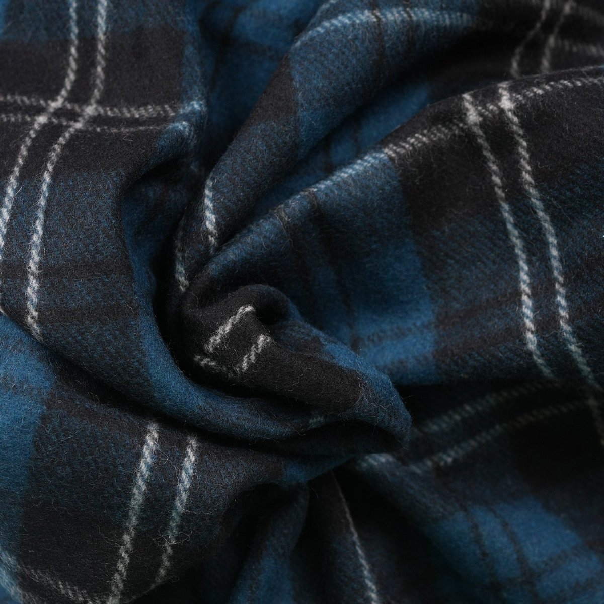 Tartan Wool Blend Blanket Throw – Soft Plaid Sofa & Bed Blanket - Ramsay Blue - Heritage Of Scotland -