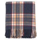 Tartan Wool Blend Blanket Throw – Soft Plaid Sofa & Bed Blanket - Stewart Navy - Heritage Of Scotland -