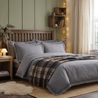 Tartan Wool Blend Blanket Throw – Soft Plaid Sofa & Bed Blanket - Stewart Navy - Heritage Of Scotland -