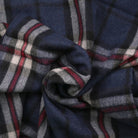 Tartan Wool Blend Blanket Throw – Soft Plaid Sofa & Bed Blanket - Thomson Navy - Heritage Of Scotland -