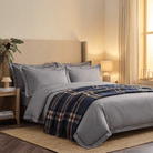 Tartan Wool Blend Blanket Throw – Soft Plaid Sofa & Bed Blanket - Thomson Navy - Heritage Of Scotland -