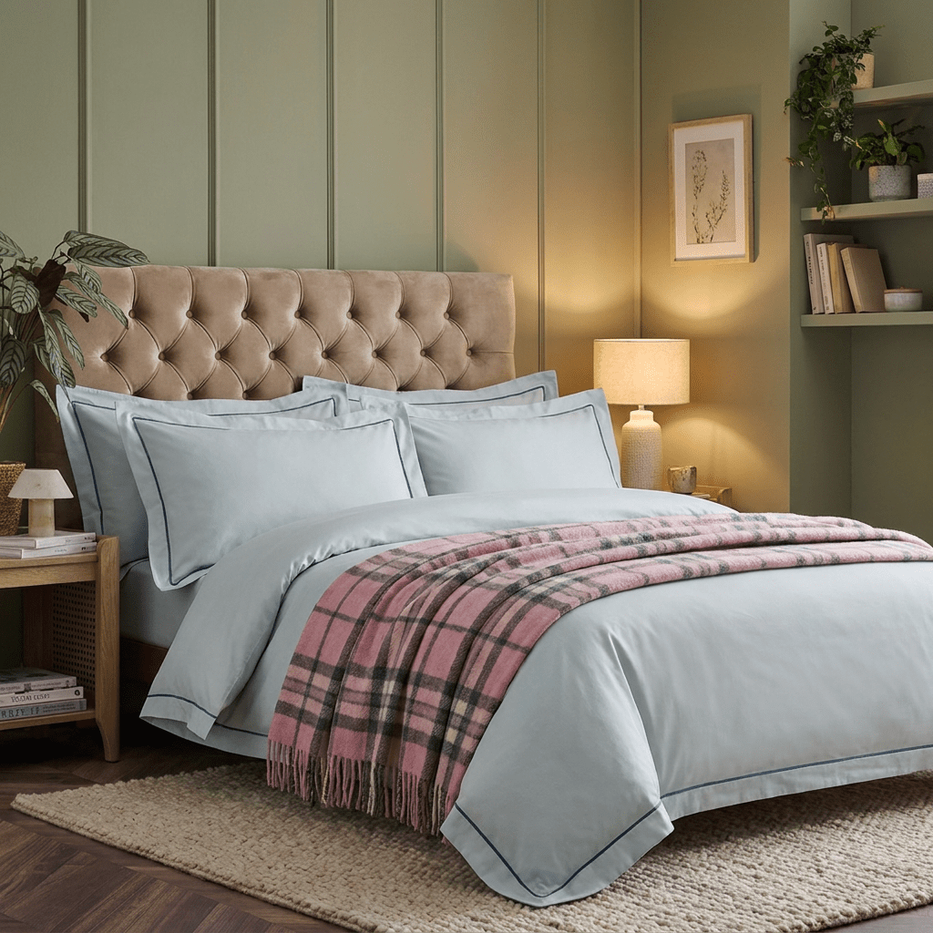 Tartan Wool Blend Blanket Throw – Soft Plaid Sofa & Bed Blanket - Thomson Pink - Heritage Of Scotland -