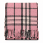Tartan Wool Blend Blanket Throw – Soft Plaid Sofa & Bed Blanket - Thomson Pink - Heritage Of Scotland -