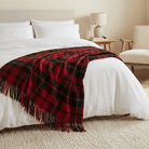 Tartan Wool Blend Blanket Throw – Soft Plaid Sofa & Bed Blanket - Wallace - Heritage Of Scotland -