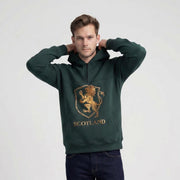 The Highland Heritage: Golden Lion Half - Zip Green Hoodie - Heritage Of Scotland - S
