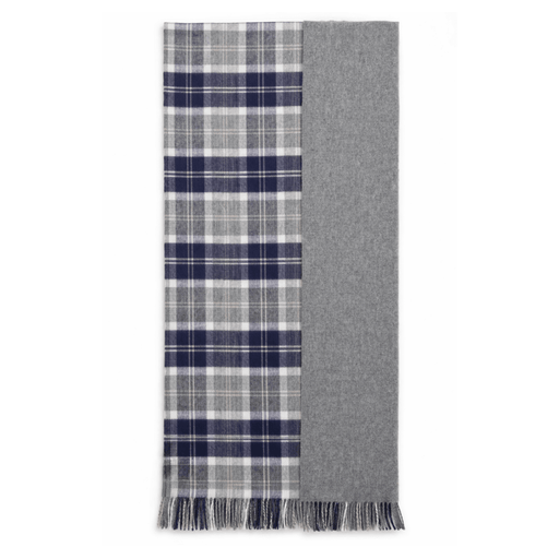 The Highland Wrap: Reversible Ultra - Soft Tartan Stole - Heritage Of Scotland - Bannockbane Silver