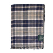 The Highland Wrap: Reversible Ultra - Soft Tartan Stole - Heritage Of Scotland - Bannockbane Silver