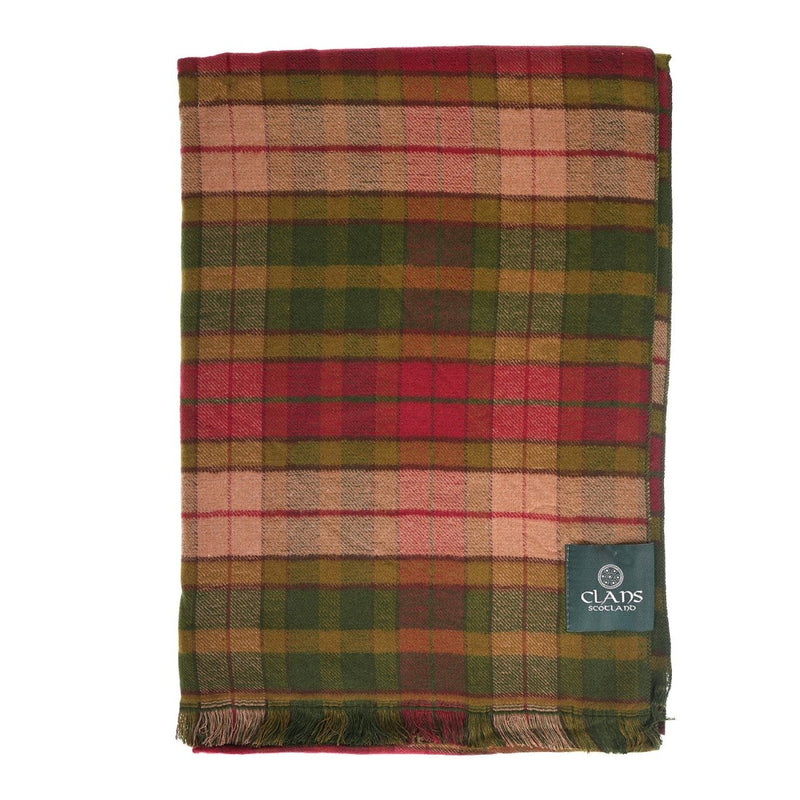 The Highland Wrap: Reversible Ultra - Soft Tartan Stole - Heritage Of Scotland - Buchanan Autumn