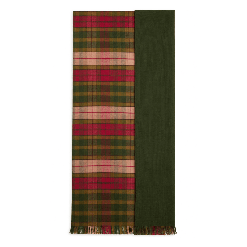 The Highland Wrap: Reversible Ultra - Soft Tartan Stole - Heritage Of Scotland - Buchanan Autumn