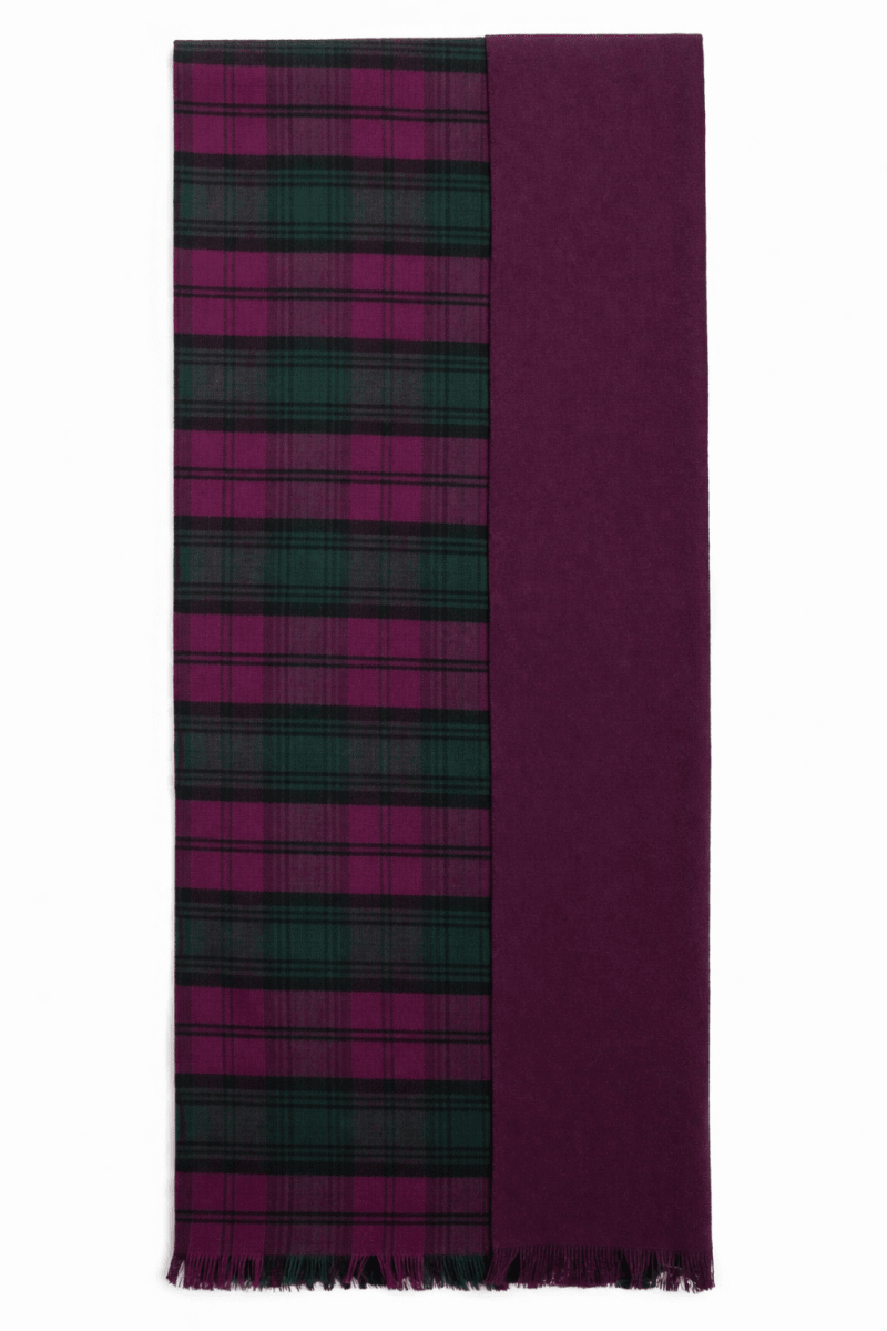 The Highland Wrap: Reversible Ultra - Soft Tartan Stole - Heritage Of Scotland - Lindsay