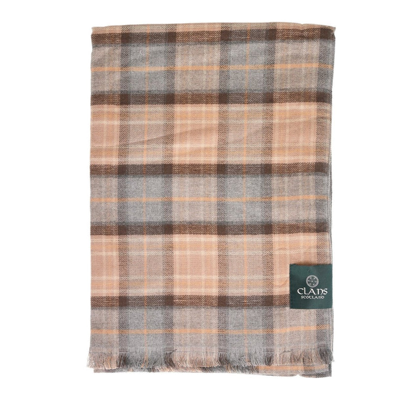 The Highland Wrap: Reversible Ultra - Soft Tartan Stole - Heritage Of Scotland - Mackellar Natural