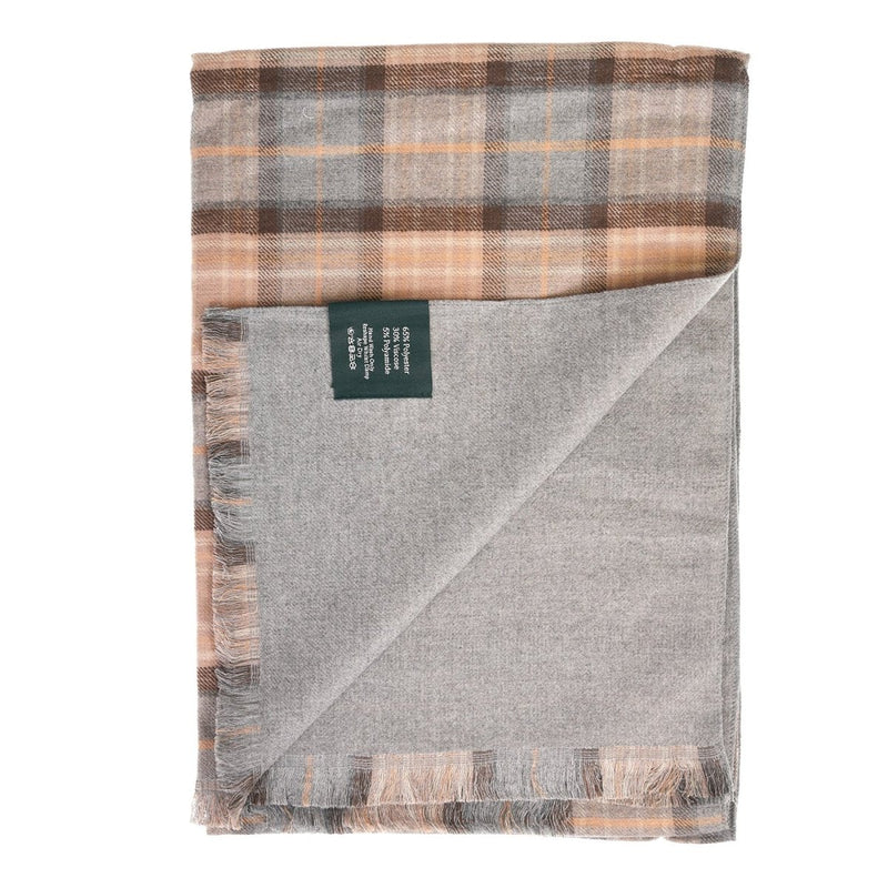 The Highland Wrap: Reversible Ultra - Soft Tartan Stole - Heritage Of Scotland - Mackellar Natural