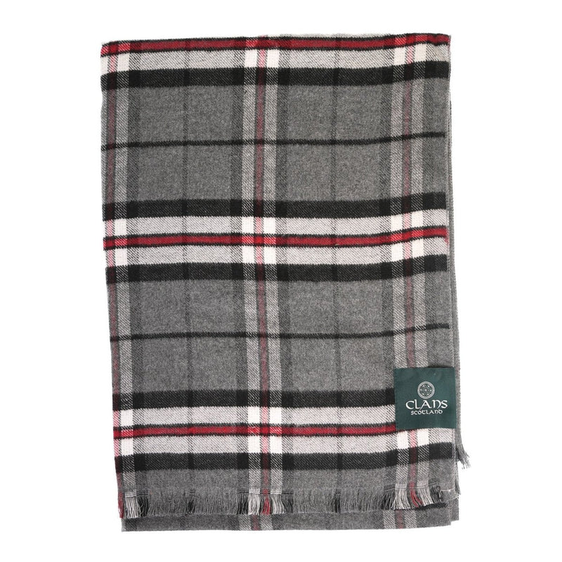 The Highland Wrap: Reversible Ultra - Soft Tartan Stole - Heritage Of Scotland - Thompson Grey