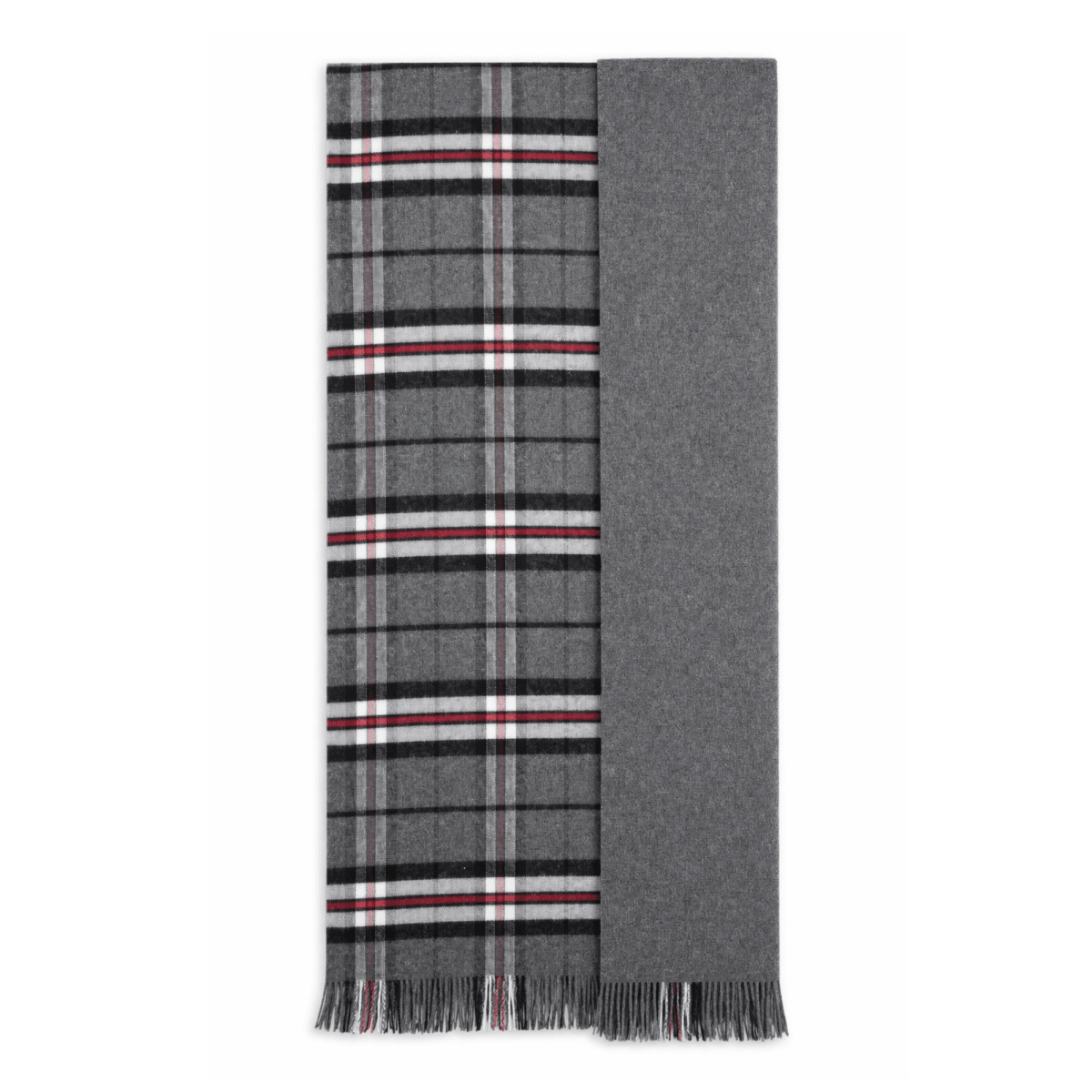 The Highland Wrap: Reversible Ultra - Soft Tartan Stole - Heritage Of Scotland - Thompson Grey