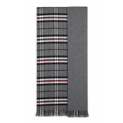 The Highland Wrap: Reversible Ultra - Soft Tartan Stole - Heritage Of Scotland - Thompson Grey