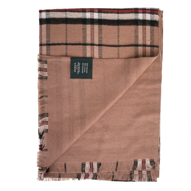 The Highland Wrap: Reversible Ultra - Soft Tartan Stole - Heritage Of Scotland - Thomson Camel