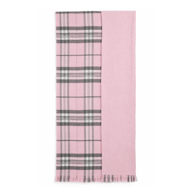 The Highland Wrap: Reversible Ultra - Soft Tartan Stole - Heritage Of Scotland - Thomson Pink