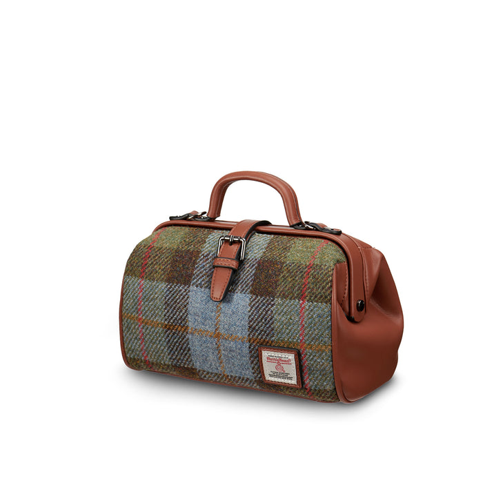 The Medium Doctor Bag Chestnut Blue Tartan - Heritage Of Scotland - CHESTNUT BLUE TARTAN