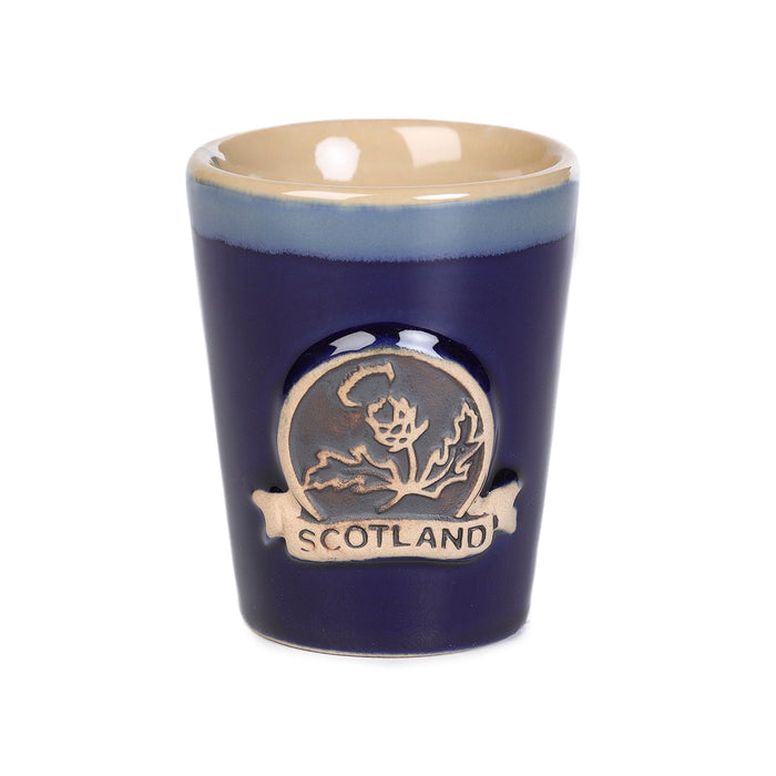 Thistle Shot Glass Blue - Heritage Of Scotland - BLUE