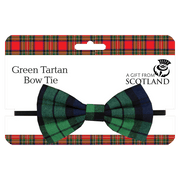 Traditional Tartan Bow Tie – Elasticated in Red or Green Scottish Tartan - Heritage Of Scotland - Green
