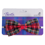 Traditional Tartan Bow Tie – Elasticated in Red or Green Scottish Tartan - Heritage Of Scotland - Red