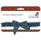 Traditional Tartan Garter – Elasticated Red or Green Scottish Lace Garter - Heritage Of Scotland - Green