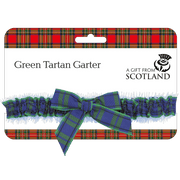 Traditional Tartan Garter – Elasticated Red or Green Scottish Lace Garter - Heritage Of Scotland - Green