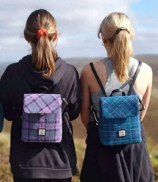 Tummel Backpack Sea Blue Check - Heritage Of Scotland - SEA BLUE CHECK