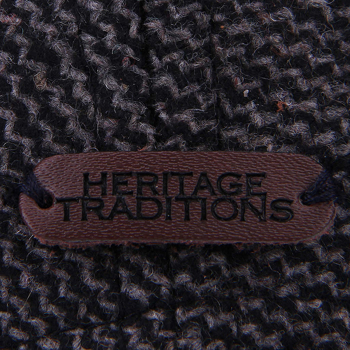 Tweed Suede Baseball Cap - Heritage Of Scotland - GREY TWILL