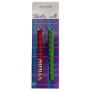 Twin - Pack Tartan Ball - Point Pens – Nessie, Piper, or Classic Red Tartan - Heritage Of Scotland - Tartan & Nessie