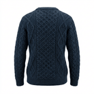 Unisex 100% Wool Aran Cable Knit Crew Neck Jumper – Made in Ireland | Black Watch - Heritage Of Scotland - XS