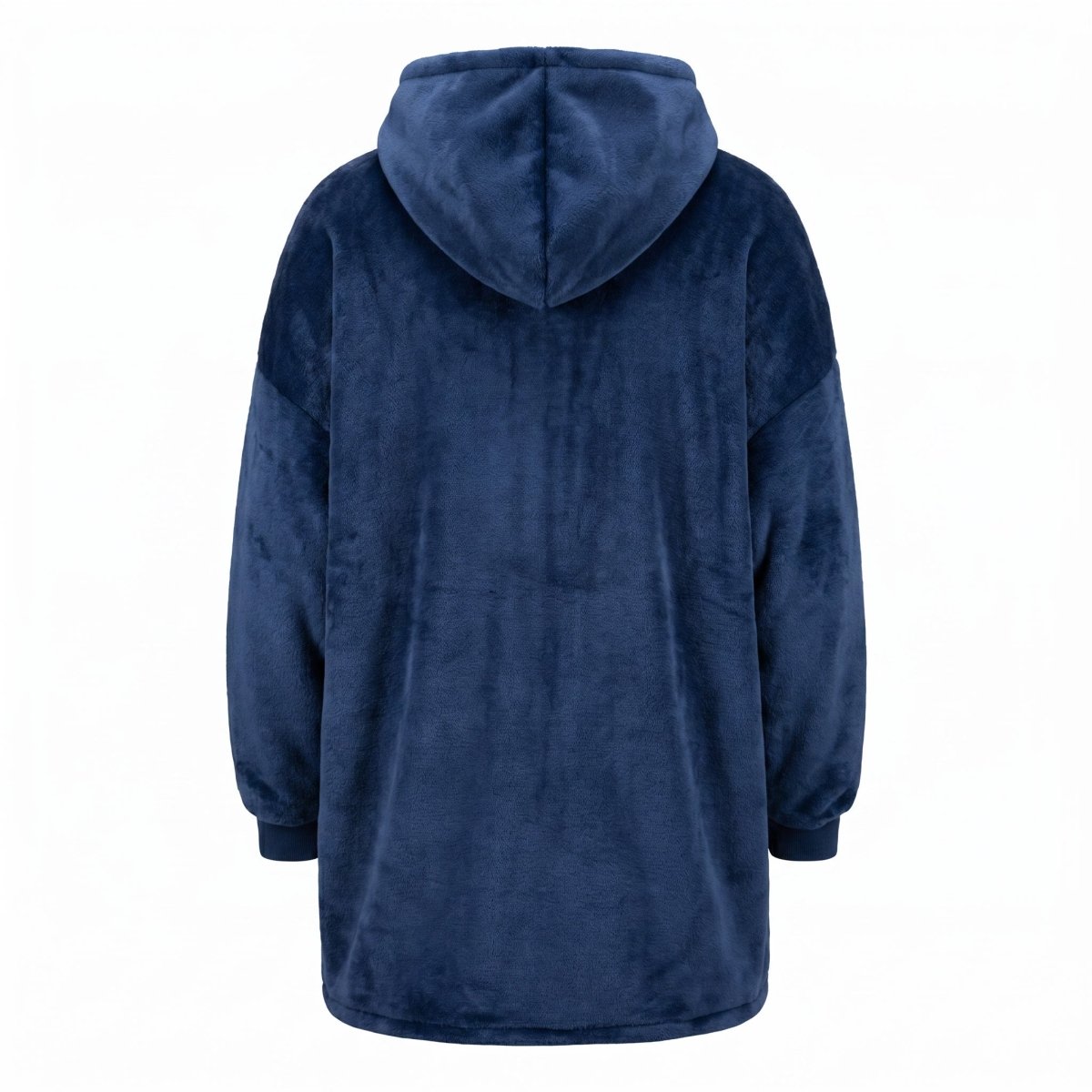 Unisex Edinburgh Saltire Hoodie Blanket – Navy Oversized Fleece - Heritage Of Scotland -