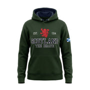 Unisex Scotland Hoodie Green – Lion Rampant Pullover - Heritage Of Scotland - XS