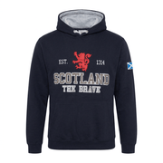 Unisex Scotland Hoodie Navy – Lion Rampant Pullover - Heritage Of Scotland - XS