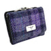 Unst Clasp Purse With Card Section Bold Purple Check - Heritage Of Scotland - BOLD PURPLE CHECK
