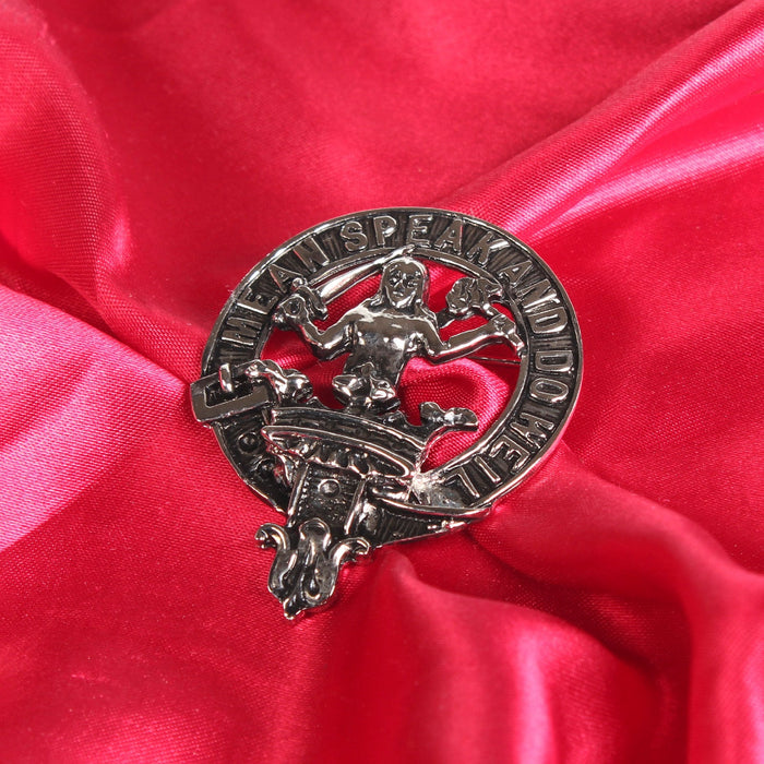 Urquhart Clan Badge, Kilt Pin, Lapel Pin, Cufflinks, Keyring/Key Fob & Gift Set — Fine Pewter by Art Pewter — Made in Scotland (Shiny Finish) - Heritage Of Scotland - Badge